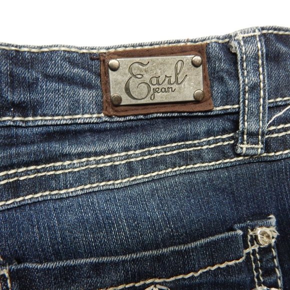 Earl Jeans Womens Mid Rise Boot Cut Jeans Medium Embroidered Pockets Size 8 - Picture 12 of 12